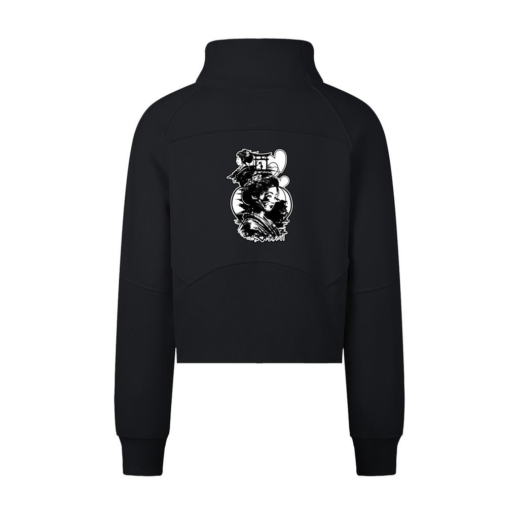 Cropped Half-Zip Sweatshirt