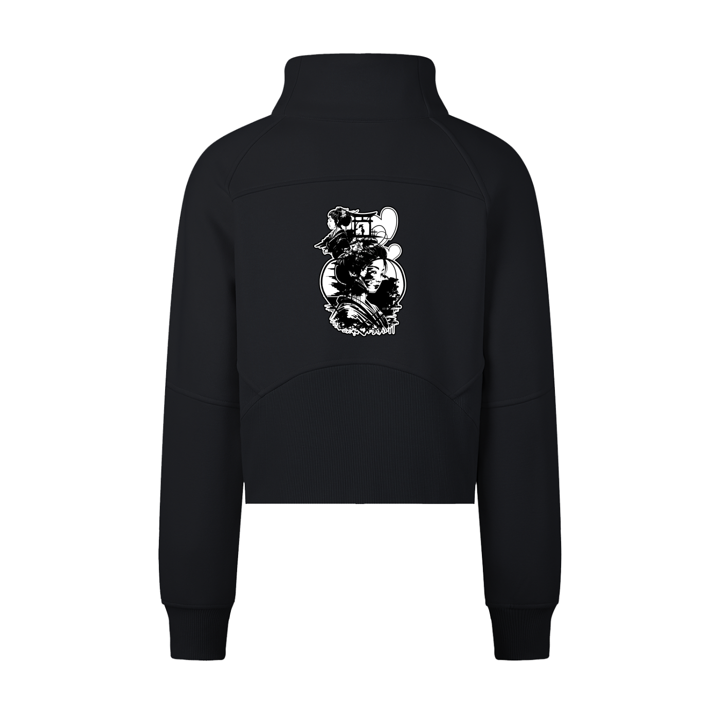 Cropped Half-Zip Sweatshirt