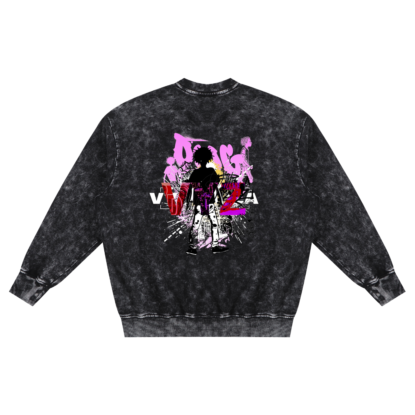 Snow Washed Hand-Frayed Sweatshirt