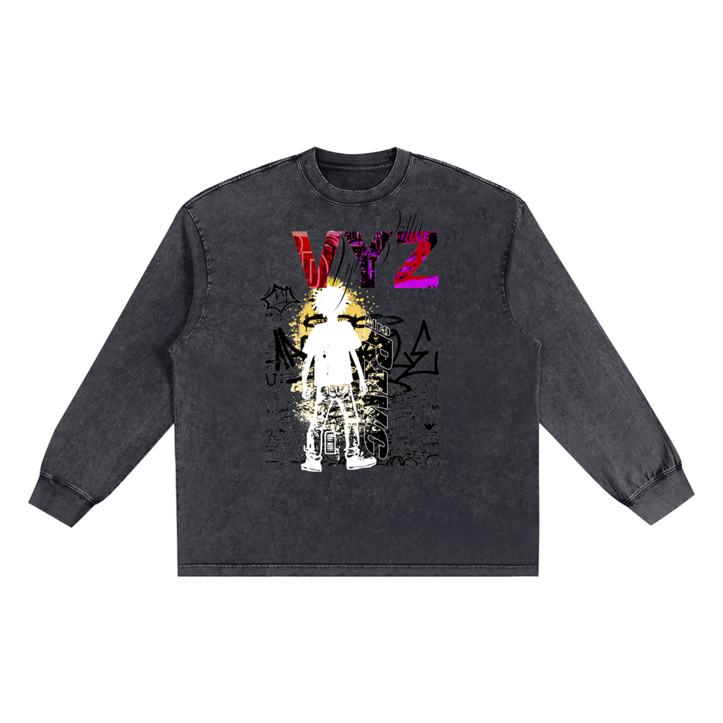 Snow Washed Frayed Edge T-Shirt