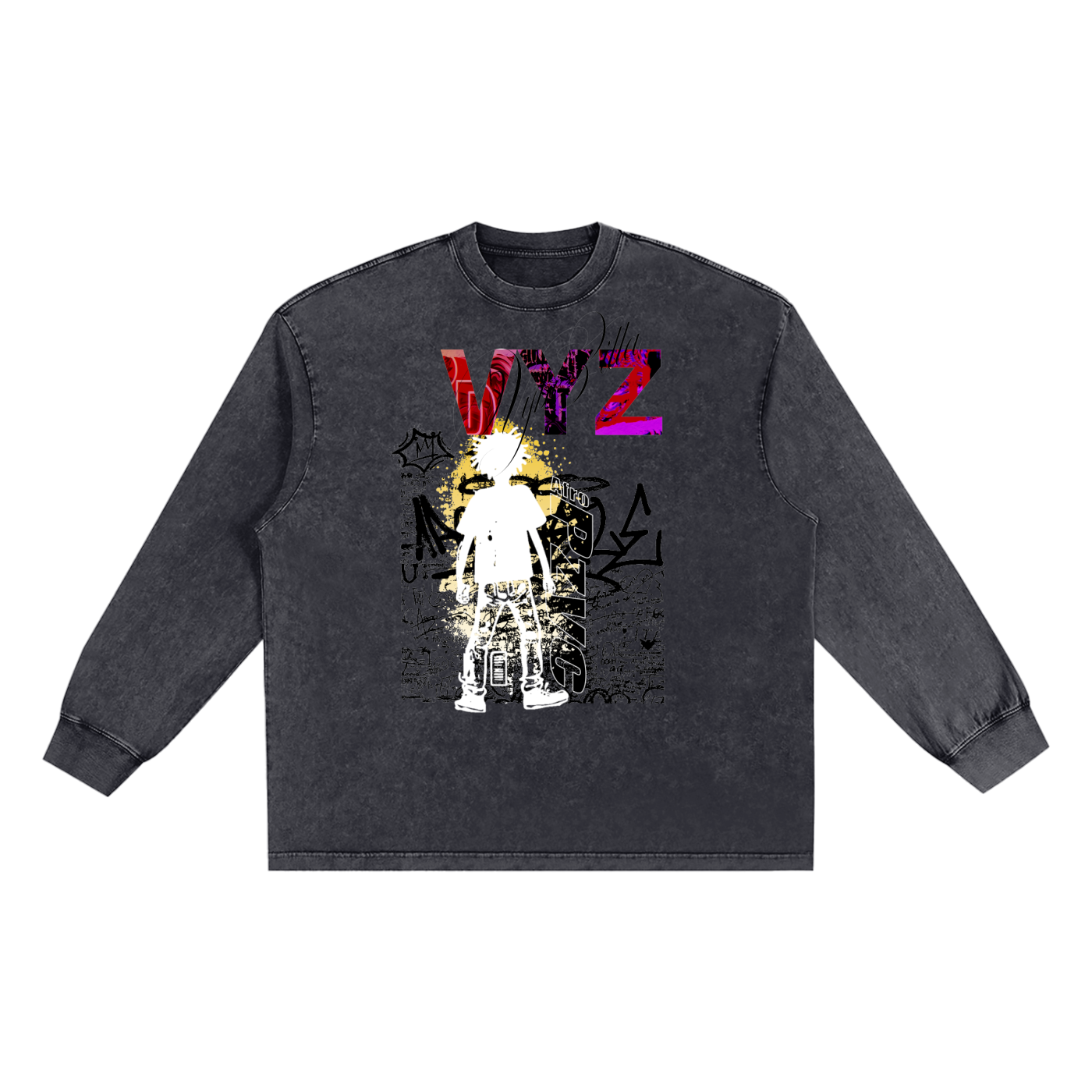 Snow Washed Frayed Edge T-Shirt