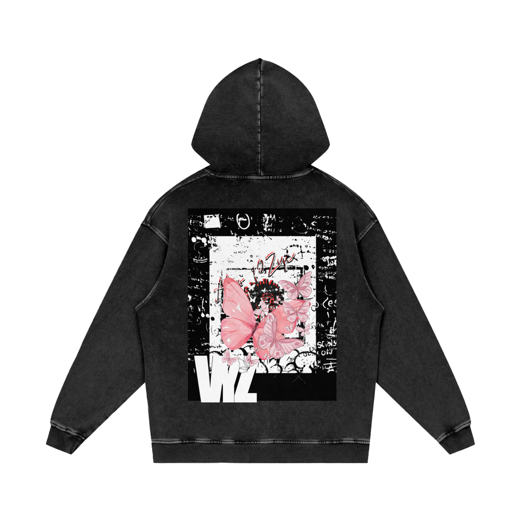 Snow Washed Loose Cotton Hoodie