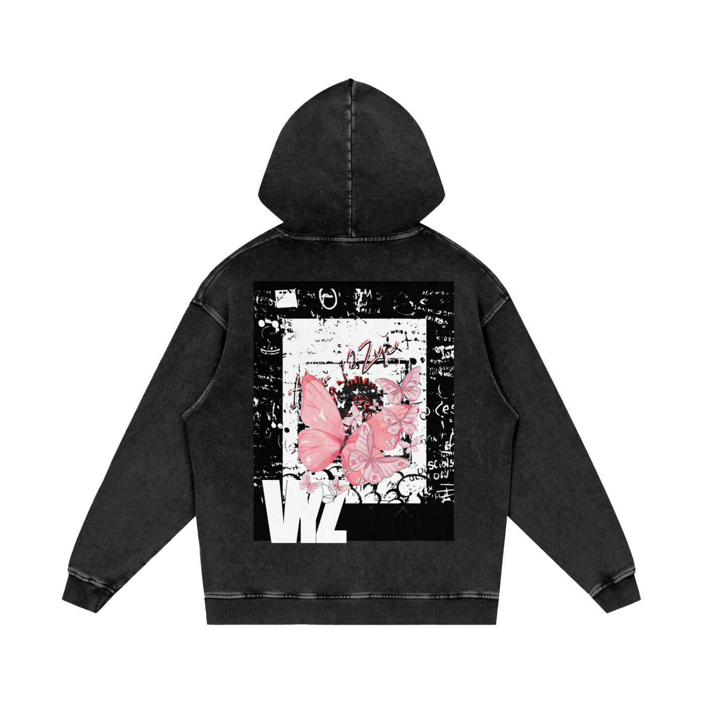 Snow Washed Loose Cotton Hoodie