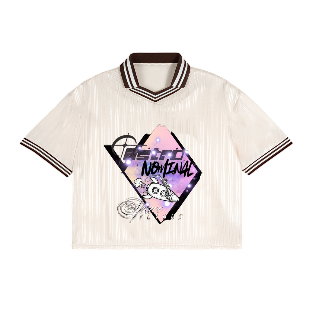 Contrast Stripes Polo Collar T-Shirt