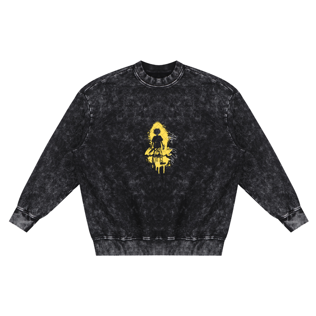 Snow Washed Hand-Frayed Sweatshirt