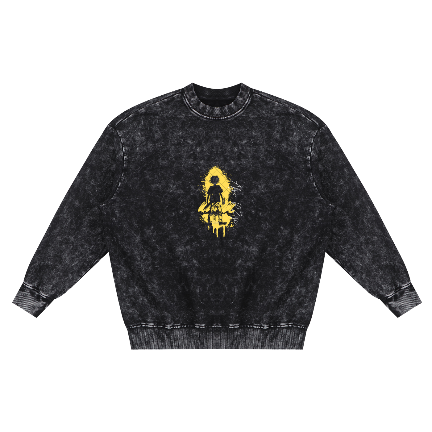 Snow Washed Hand-Frayed Sweatshirt