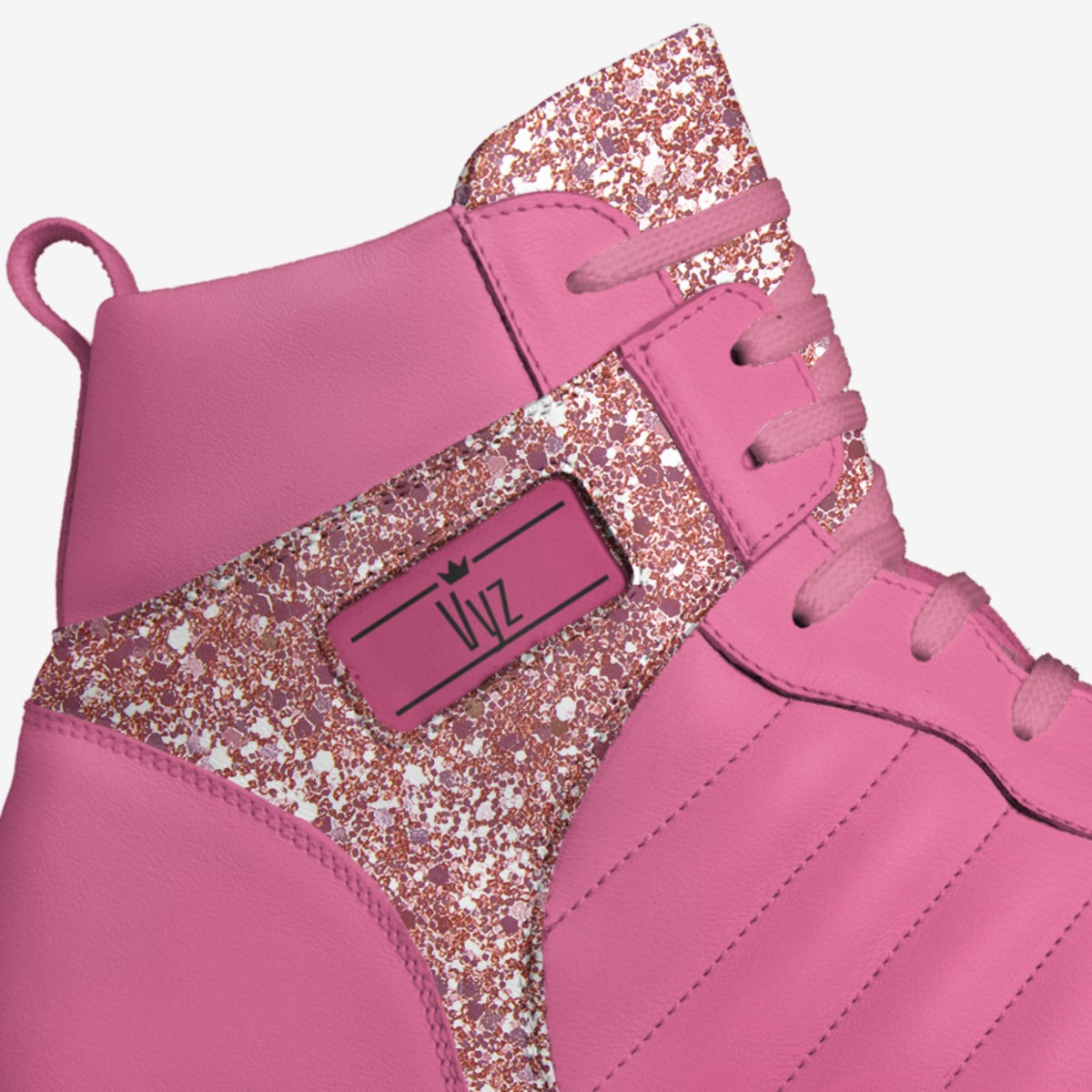 Pink Glittery Sueige