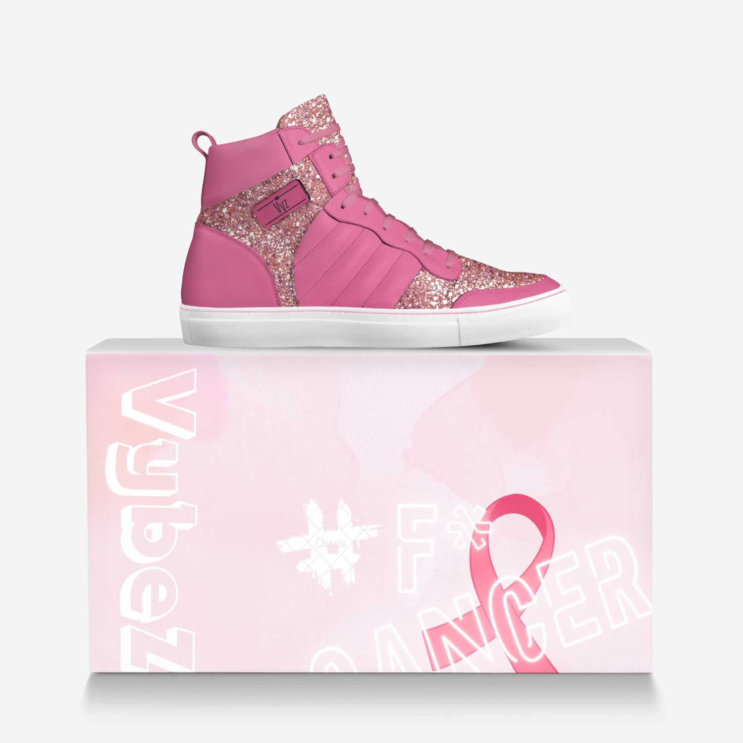 Pink Glittery Sueige
