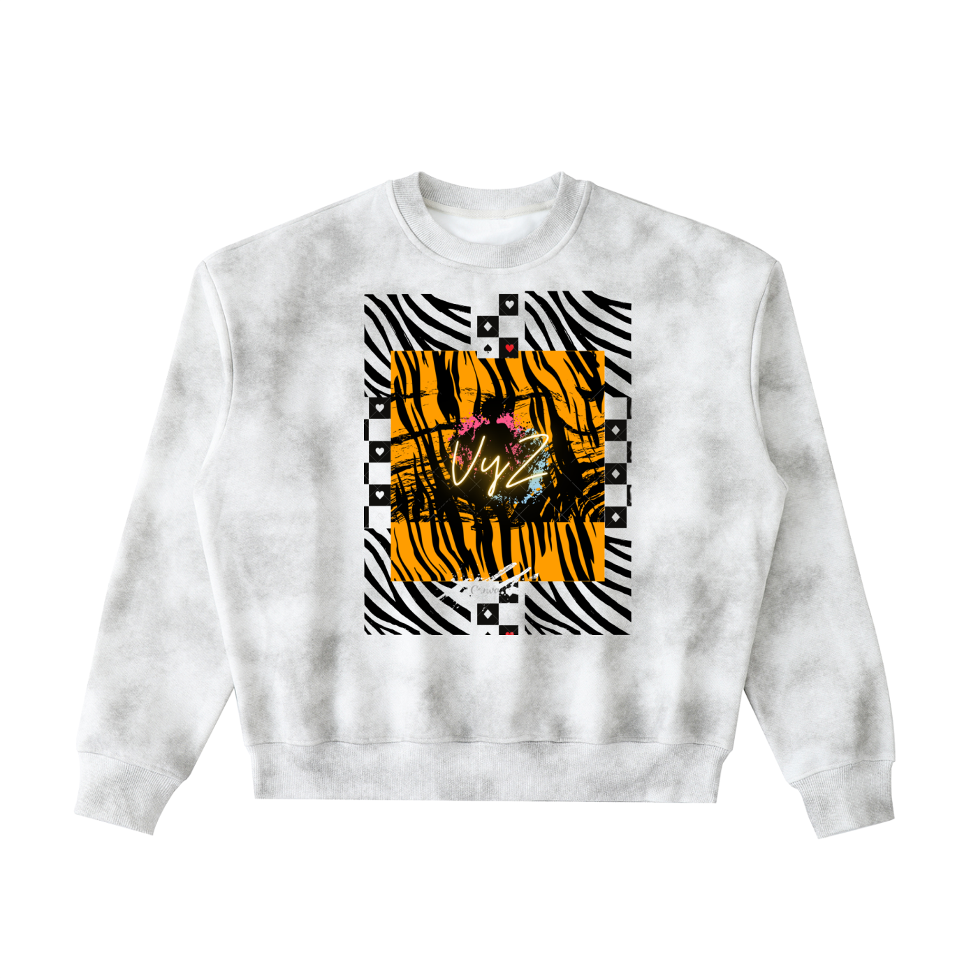 Dirty Washed Boxy Fleeced Sweatshirt