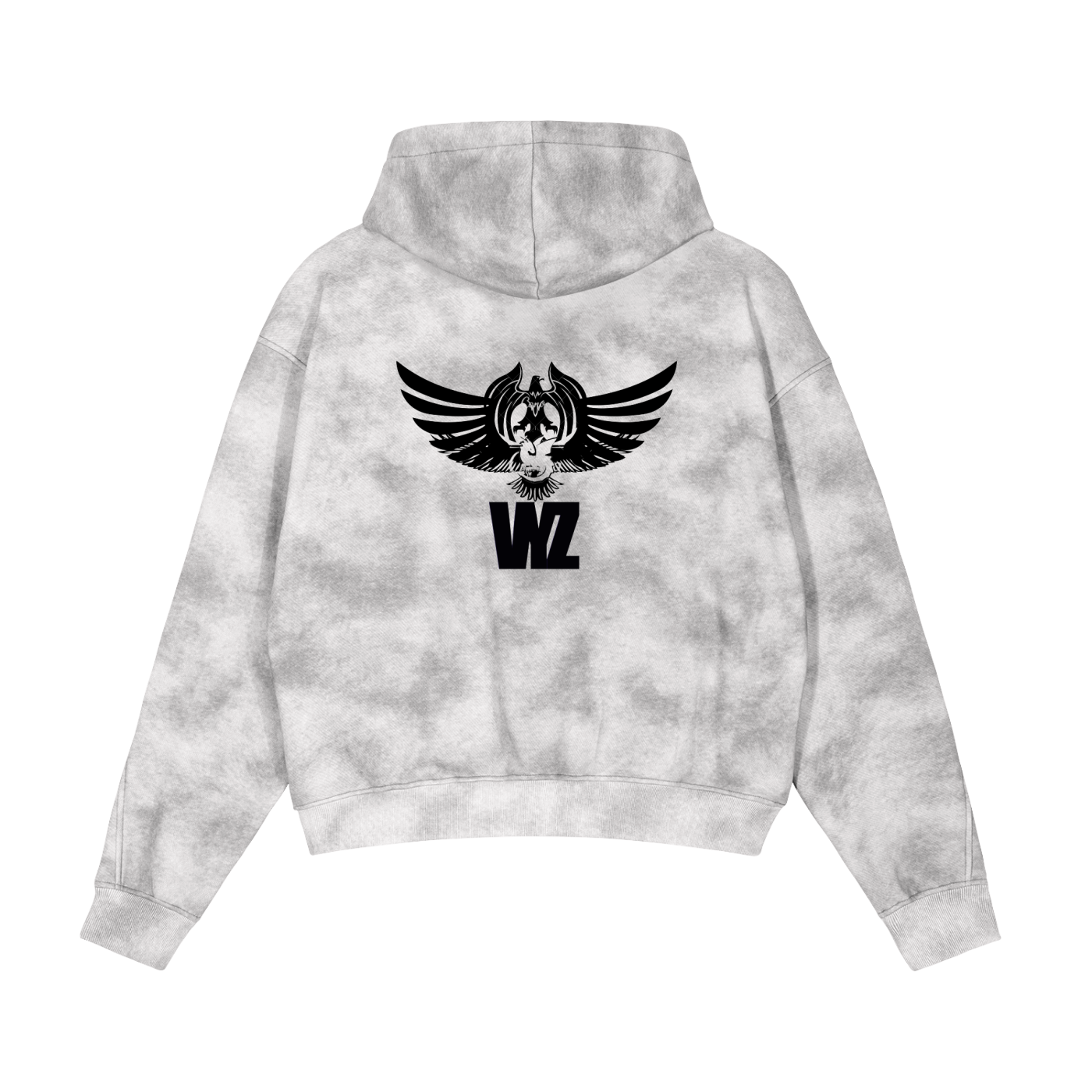 Dirty Washed Zip-Up Fleece Hoodie