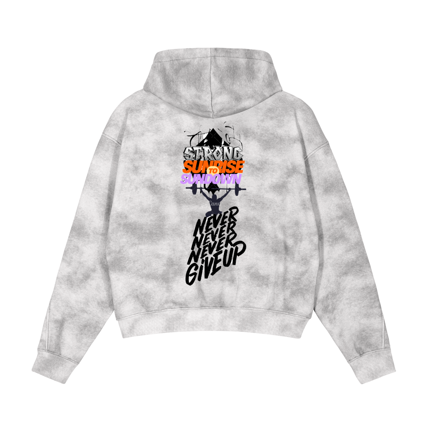 Dirty Washed Zip-Up Fleece Hoodie