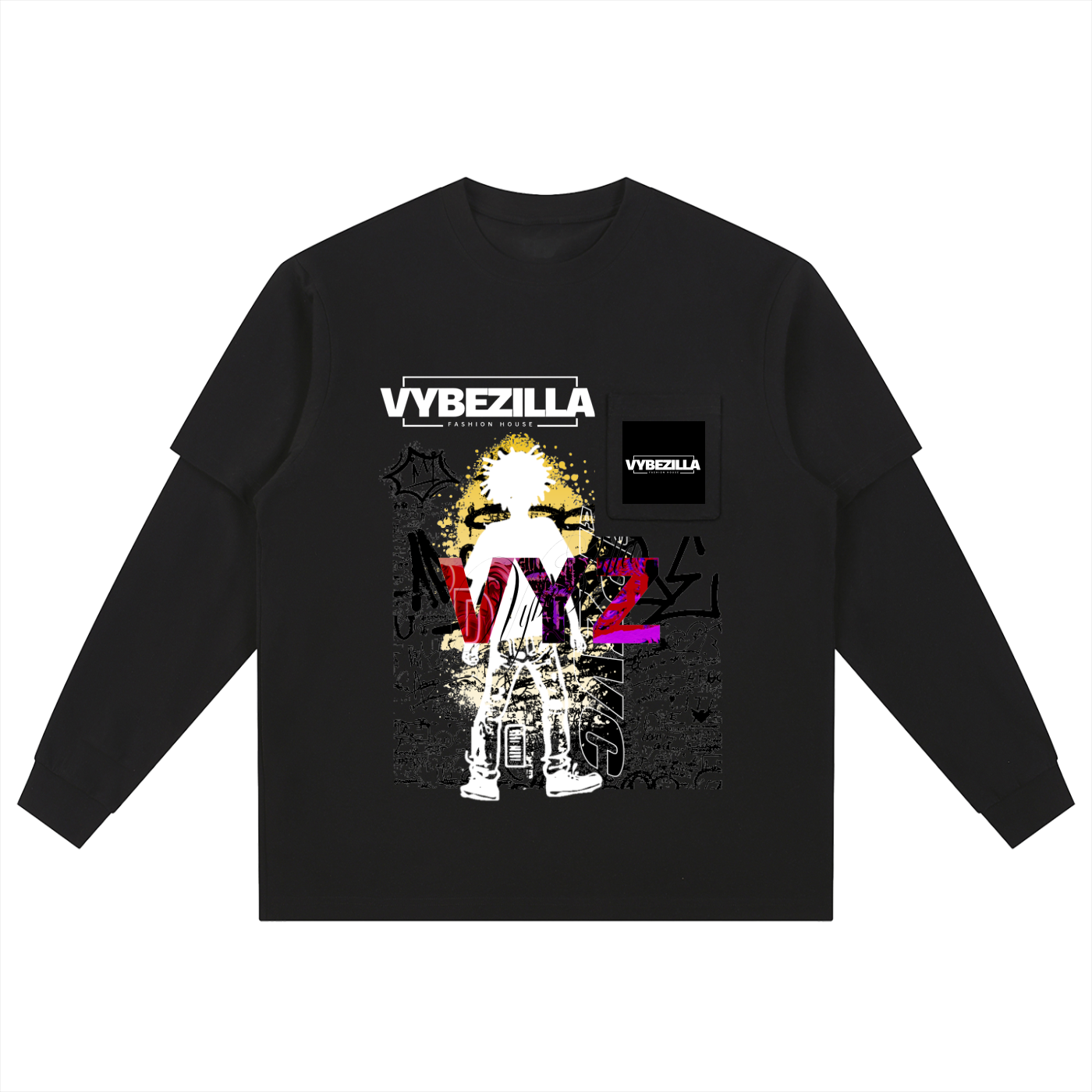 Layered Long Sleeve Oversized Tee