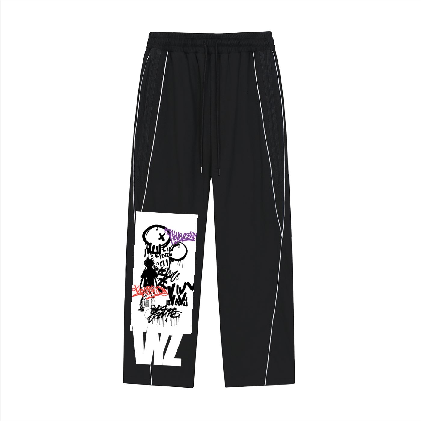 Reflection Striped Straight-Leg Sweatpants