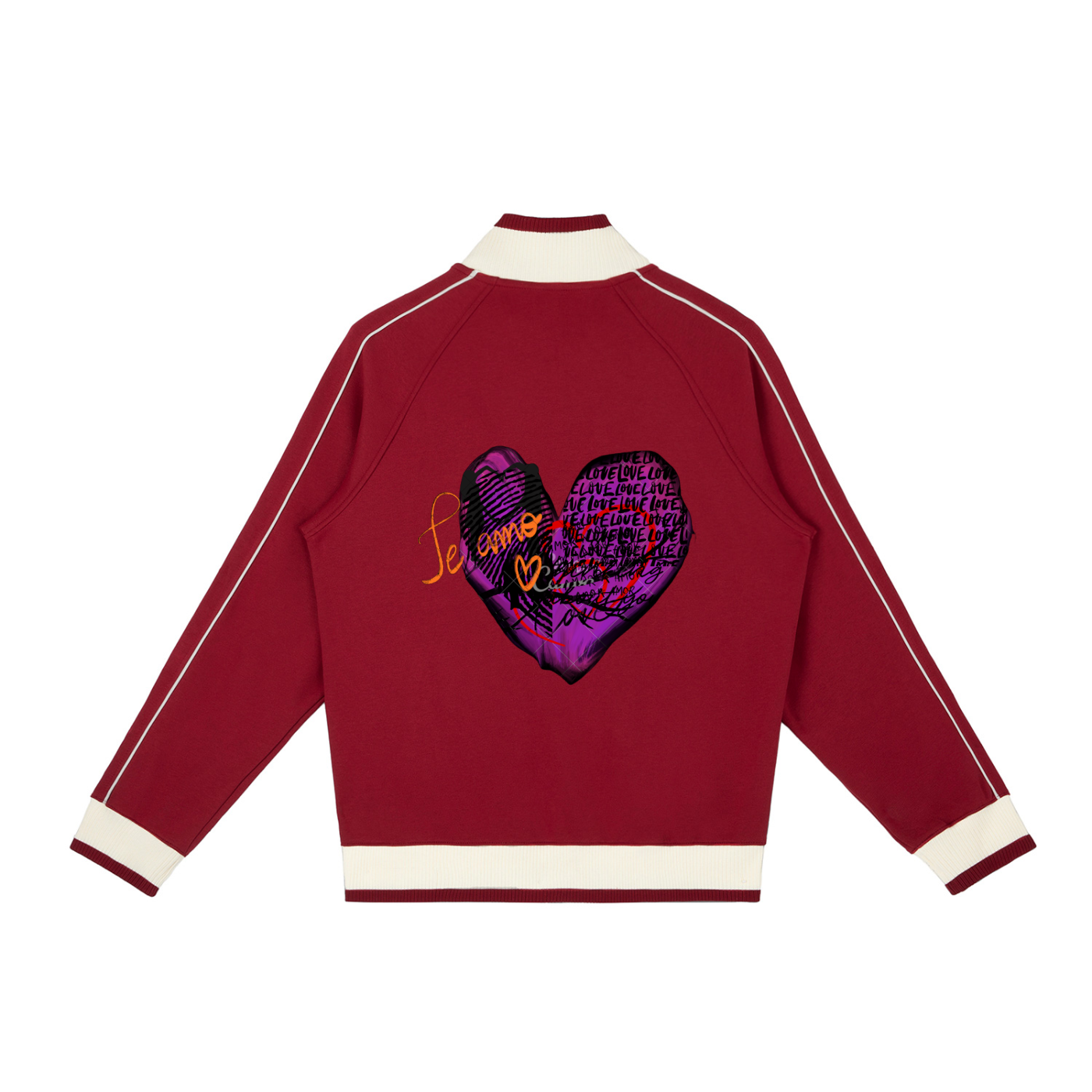 Color Block Raglan Sleeve Zip Track Jacket