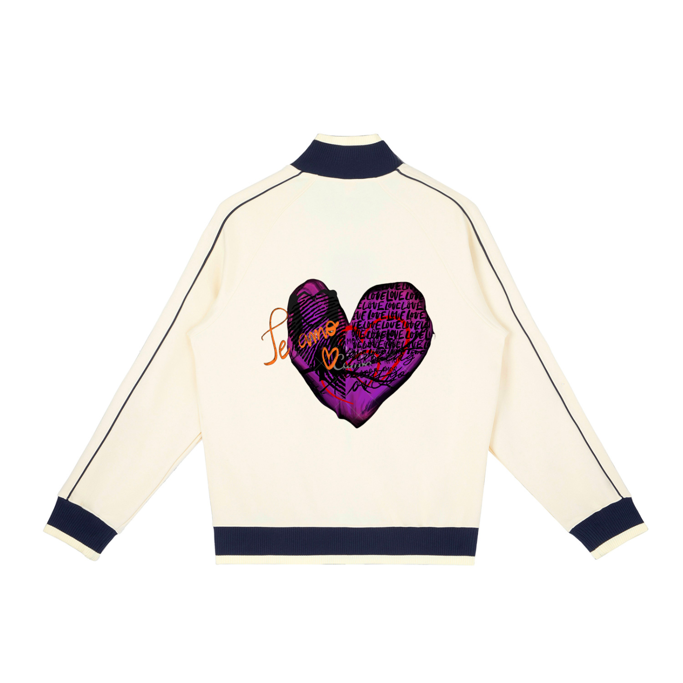 Color Block Raglan Sleeve Zip Track Jacket