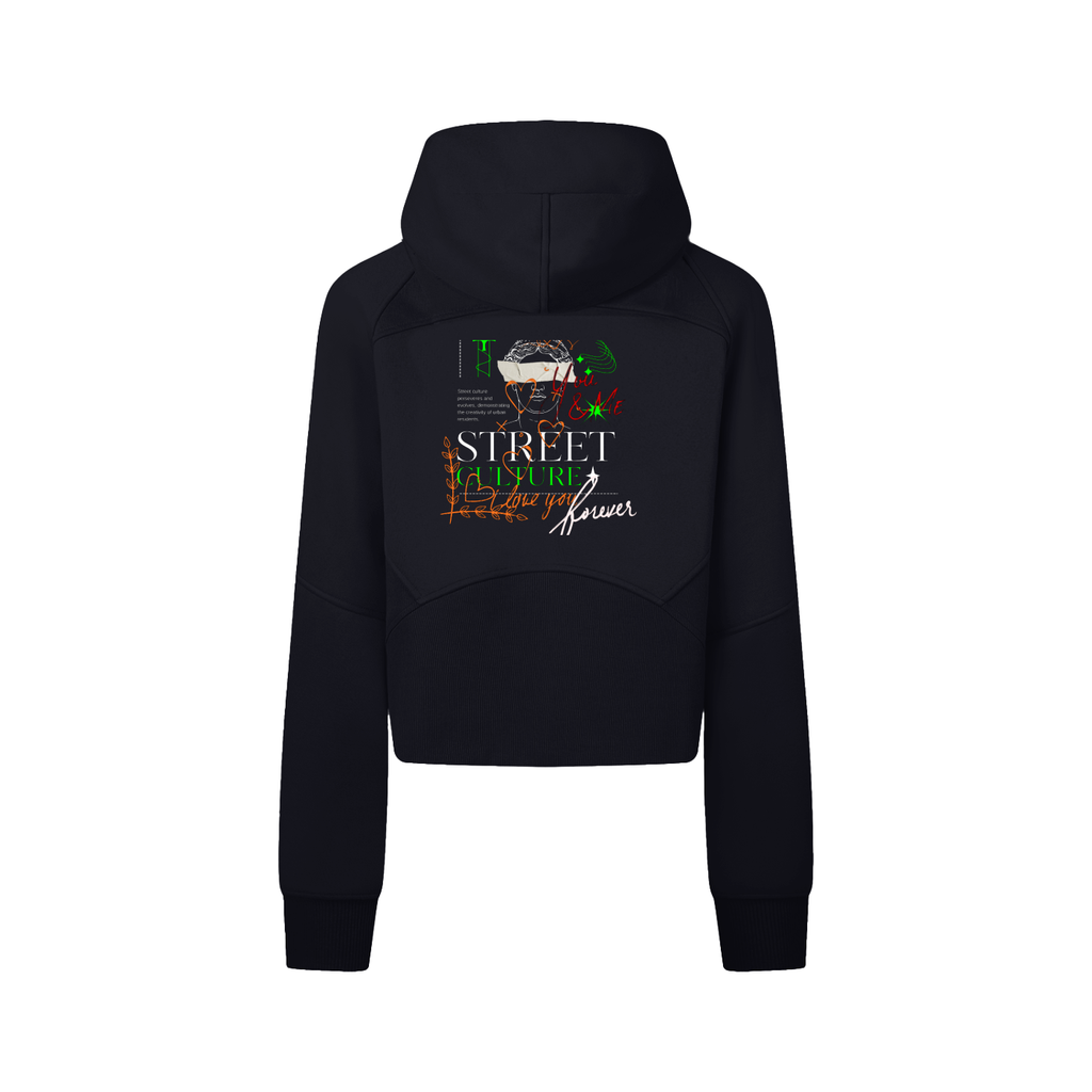 Cropped Zip-Through Hoodie