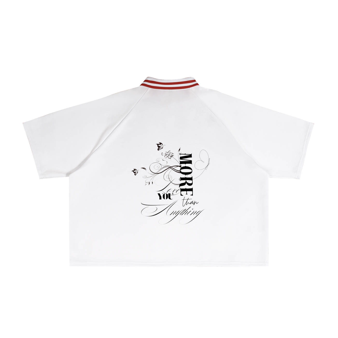 Contrast Lapel Collar Boxy T-Shirt